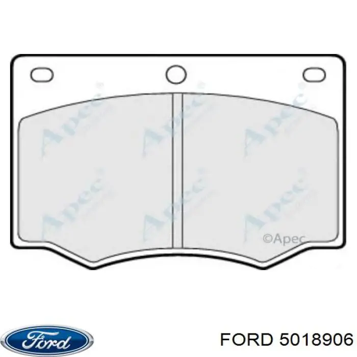 Передние тормозные колодки 5018906 Ford