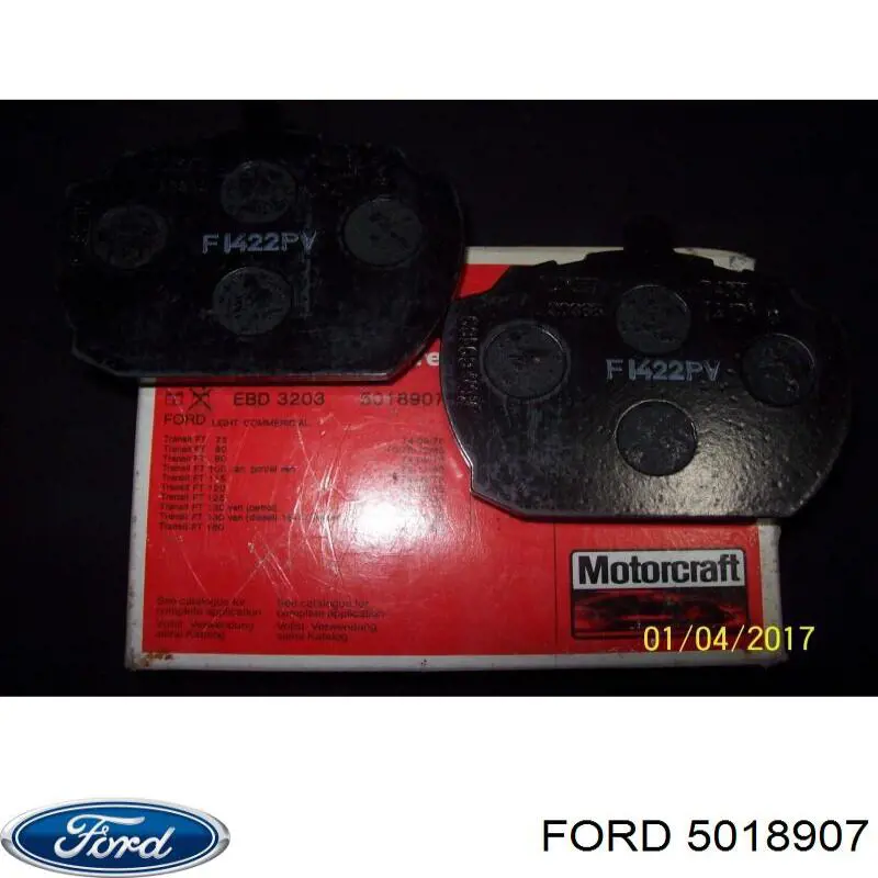 Передние тормозные колодки 5018907 Ford