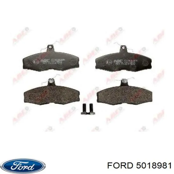 5018981 Ford колодки тормозные передние дисковые