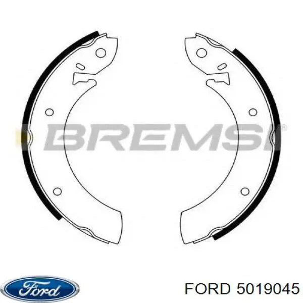 Задние барабанные колодки 5019045 Ford