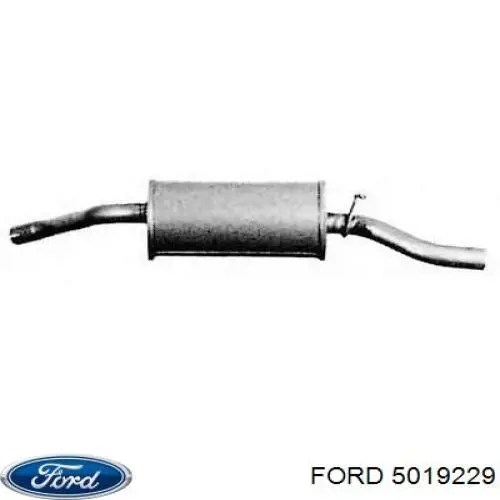 5019229 Ford глушитель, задняя часть