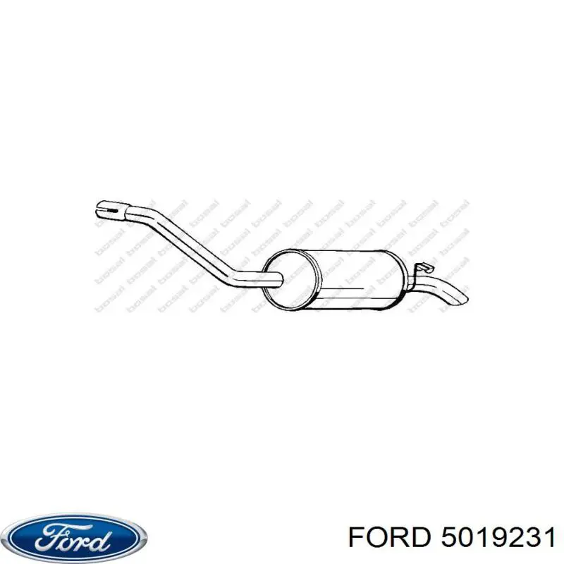 5019231 Ford глушитель, задняя часть