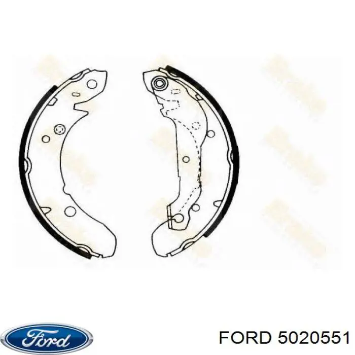 Задние барабанные колодки 5020551 Ford