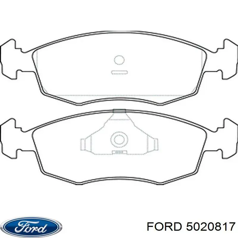 5020817 Ford колодки тормозные передние дисковые