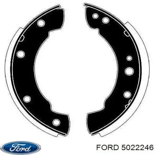 5022246 Ford Барабанные тормозные колодки