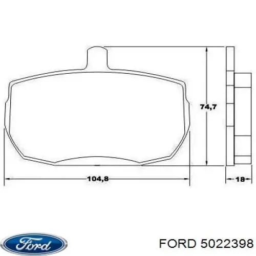 Передние тормозные колодки 5022398 Ford