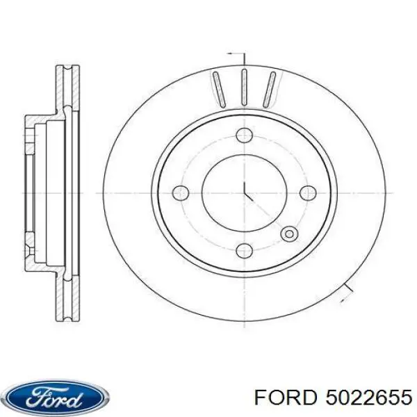 5022655 Ford диск тормозной передний