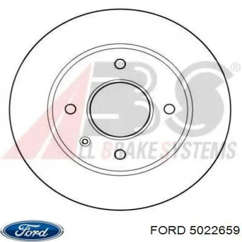 5022659 Ford диск тормозной передний