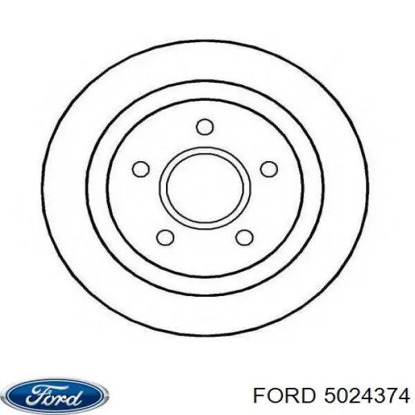 Купить 5024374 Ford Диск тормозной задний