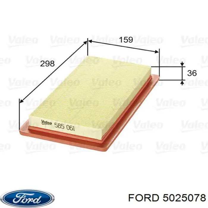 Воздушный фильтр 5025078 Ford