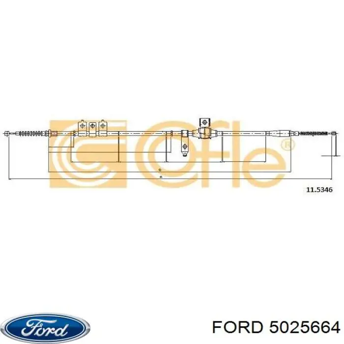Трос ручного тормоза задний Ford 5025664 цена, от 19.73 USD