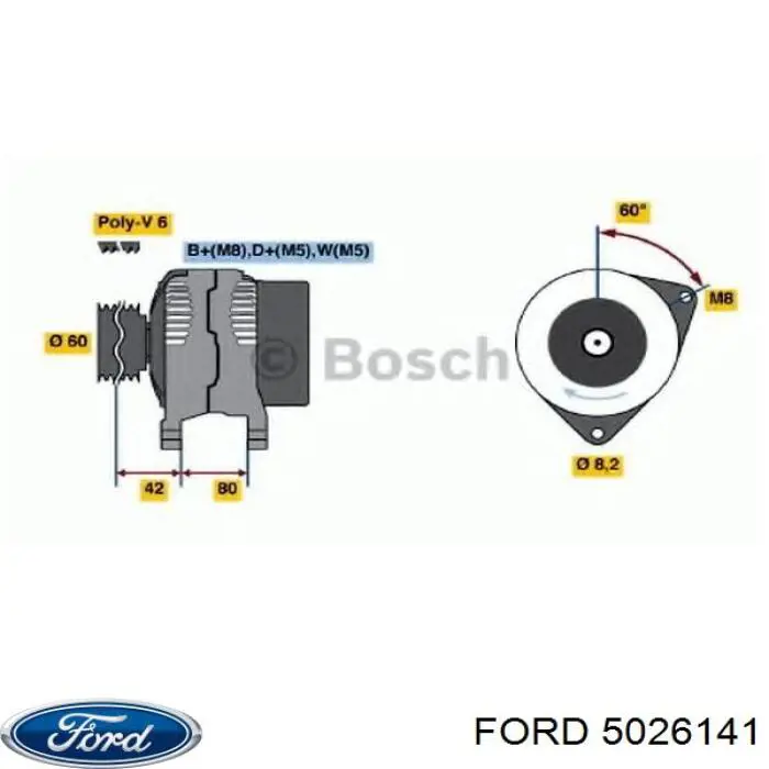 Автомобильный генератор Ford 5026141 цена, от 184.49 USD