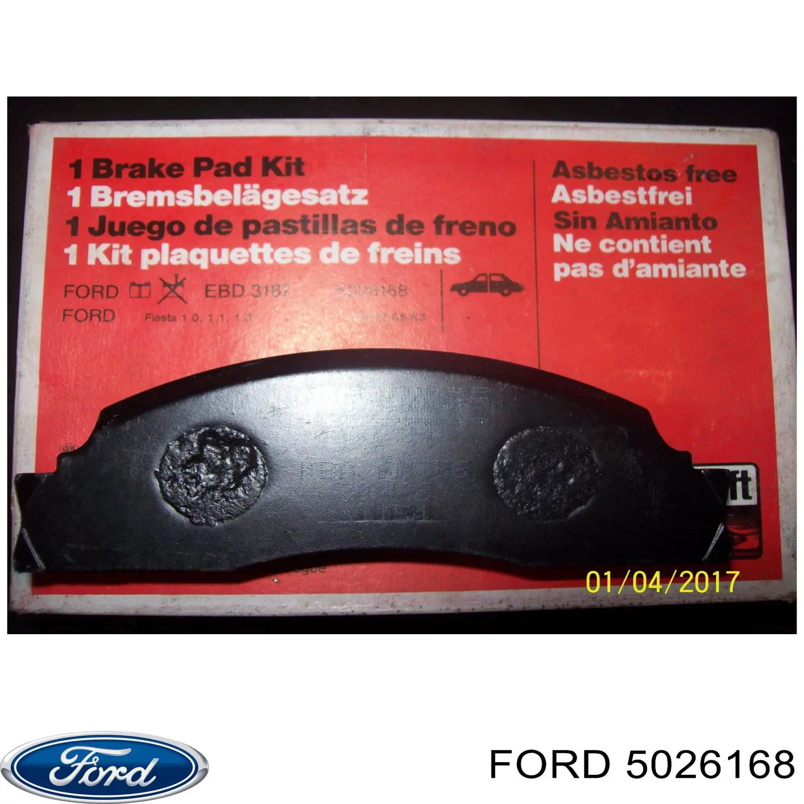 5026168 Ford передние тормозные колодки