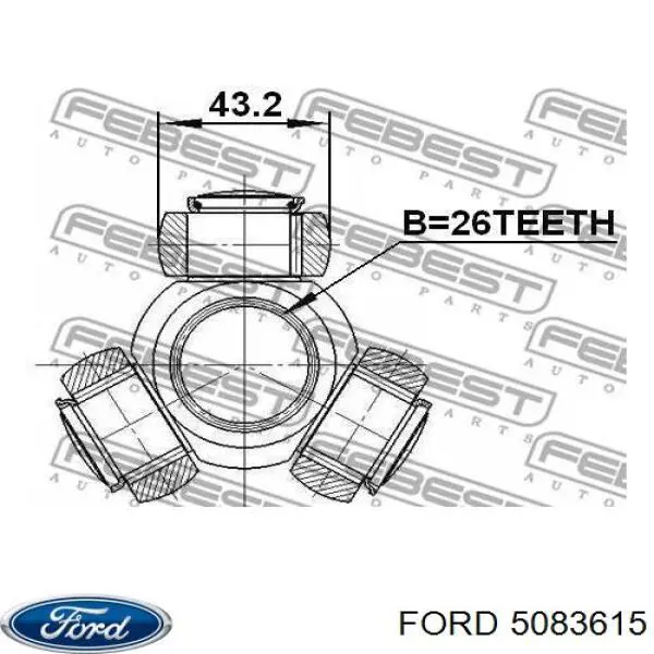 Купить 5083615 Ford Вал приводной правый