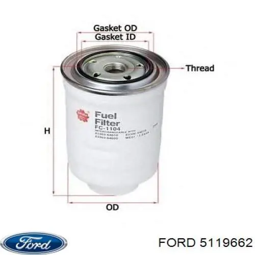 Фильтр топливный Ford 5119662