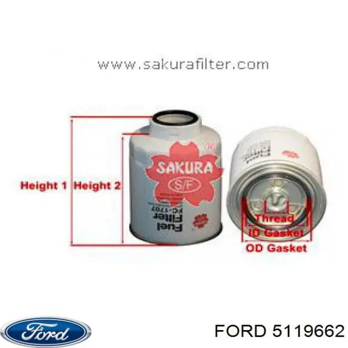Купить 5119662 Ford Фильтр-отстойник топлива грубой очистки