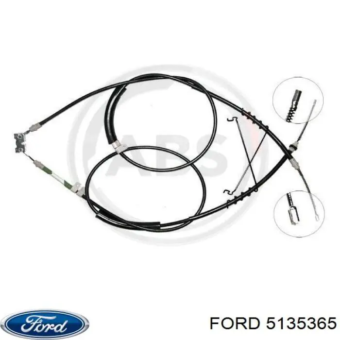 5135365 Ford трос ручного тормоза задний правый/левый