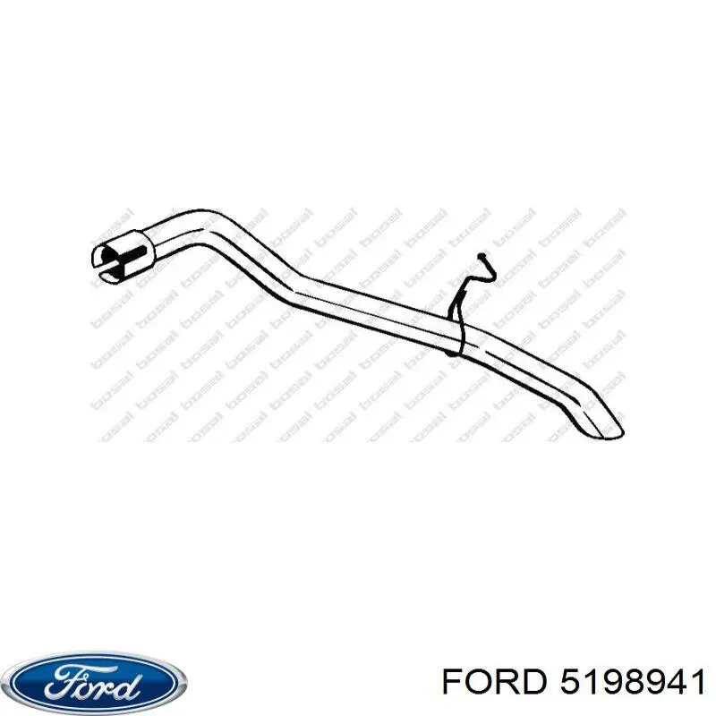 5198941 Ford глушитель, задняя часть