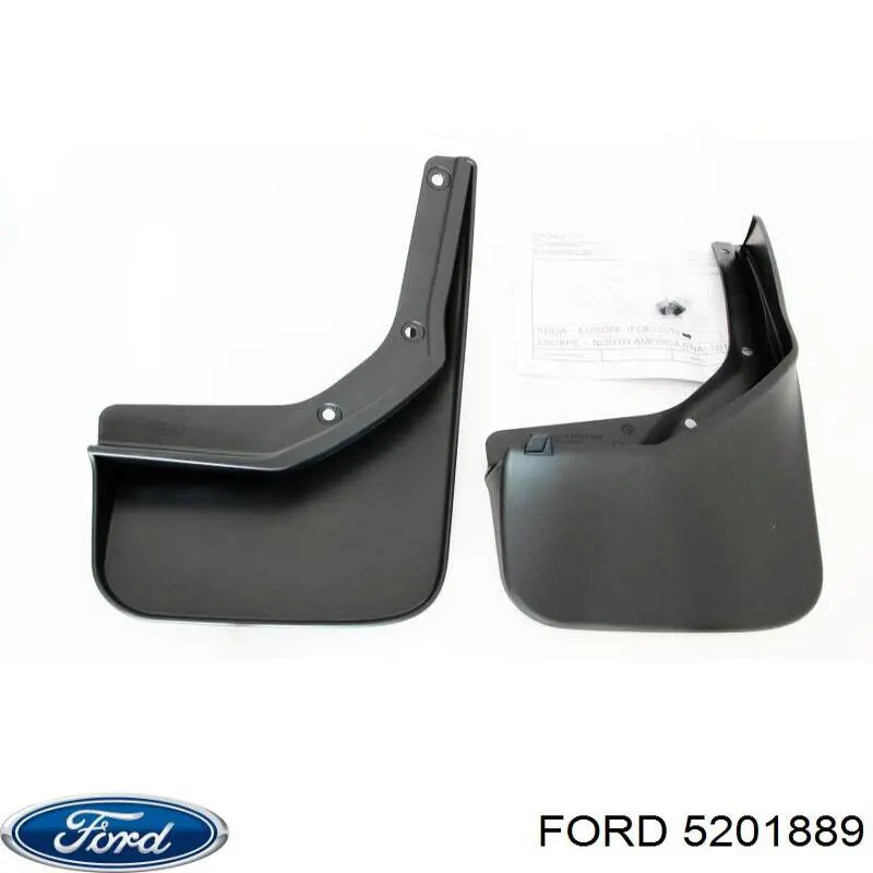 Брызговики задние, комплект на Ford Kuga CBS