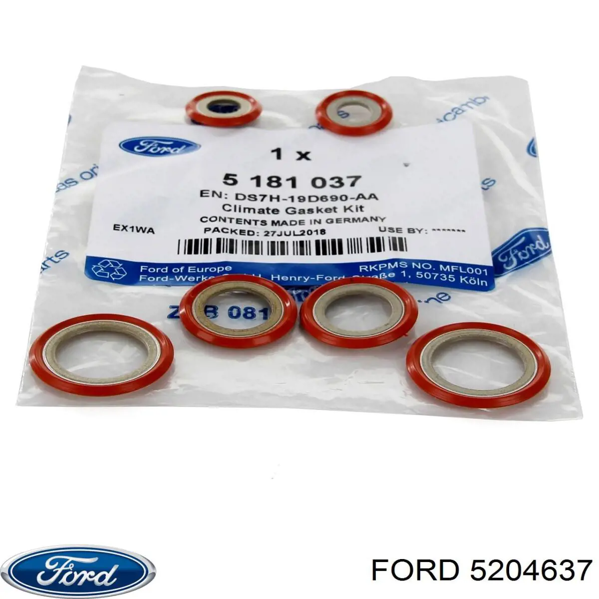 5204637 Ford vedante anular de tubo de aparelho de ar condicionado