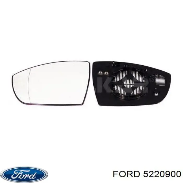 Зеркальный элемент зеркала заднего вида левого Ford 5220900