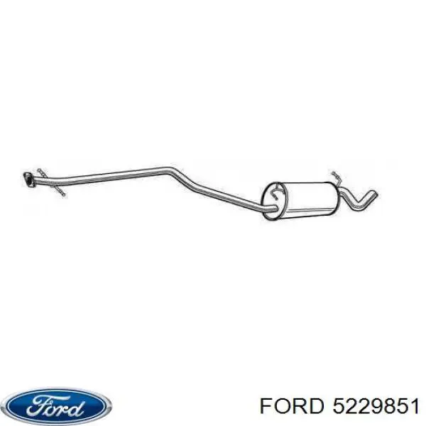 Глушитель, центральная часть Ford 5229851 цена, от 65.46 USD