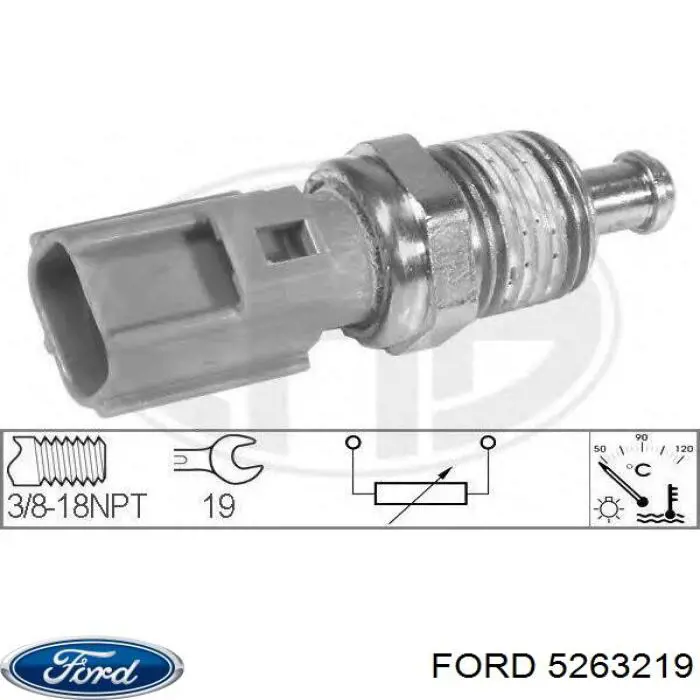 5263219 Ford датчик температуры охлаждающей жидкости