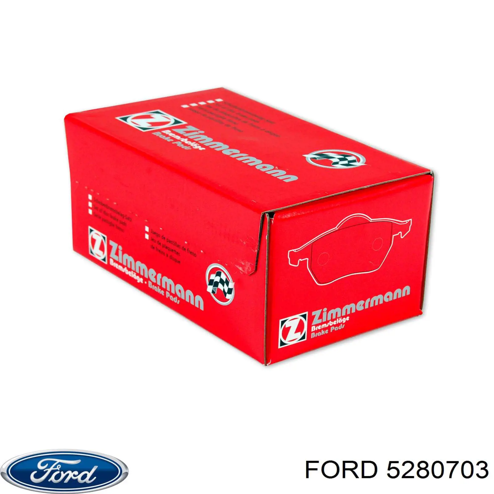 5280703 Ford sapatas do freio traseiras de disco