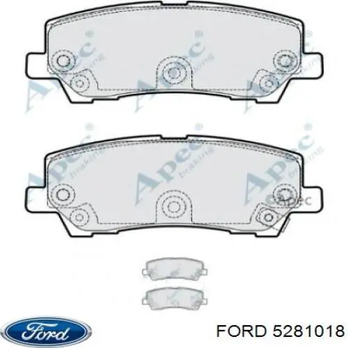 Задние тормозные колодки 5281018 Ford