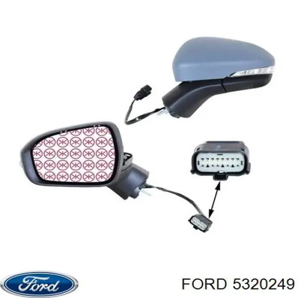 Зеркало заднего вида, левое Ford 5320249 цена, от 95.65 USD