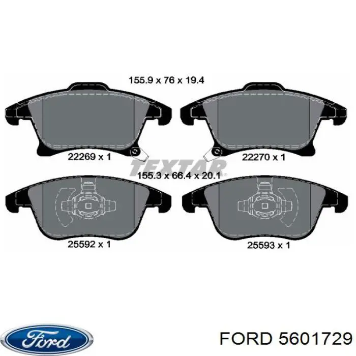Колодки Ford 5601729 цена, от 50.14 USD