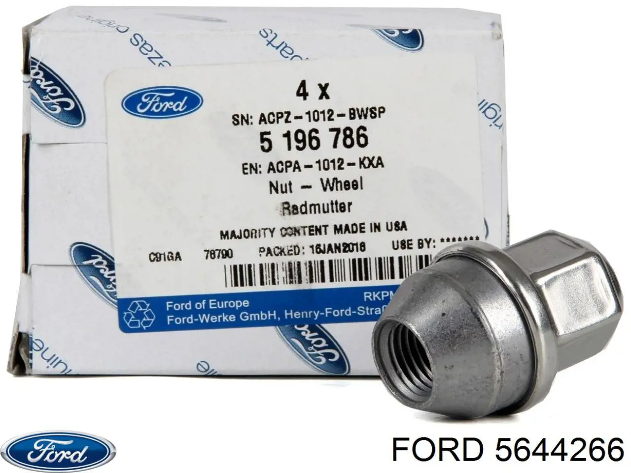 Гайка крепления колеса Ford 5644266 цена, от 5.07 USD