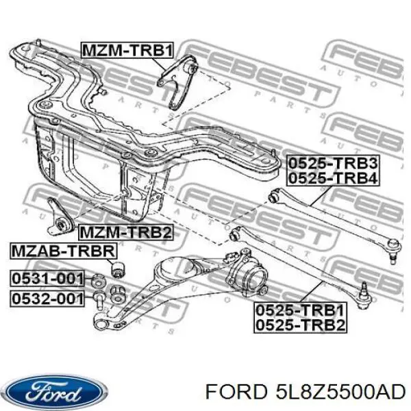 Купить 4591992 Ford Рычаг задней подвески нижний левый