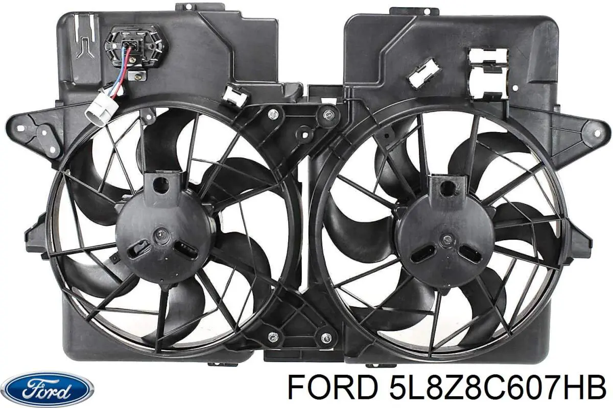 Диффузор радиатора охлаждения, в сборе с мотором и крыльчаткой на Ford Escape XLT 