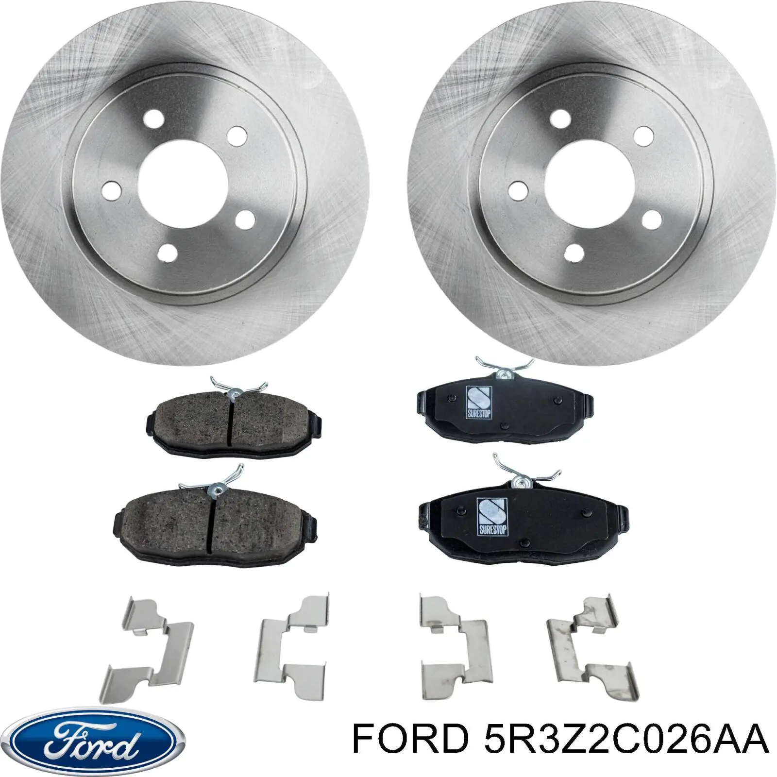 5R3Z2C026AA Ford disco do freio traseiro