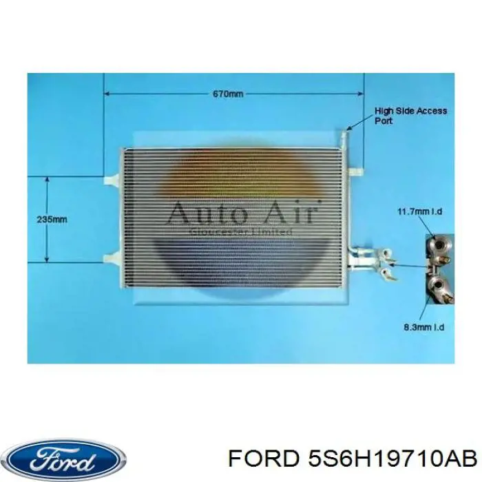 5S6H19710AB Ford Конденсатор