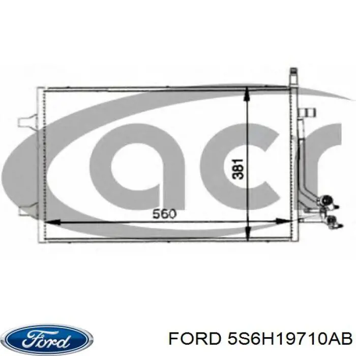 Конденсатор кондиционера Ford 5S6H19710AB цена, от 73.48 USD