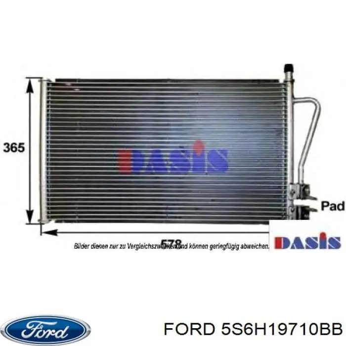 Купить 5S6H19710BB Ford Радиатор системы охлаждения кондиционера
