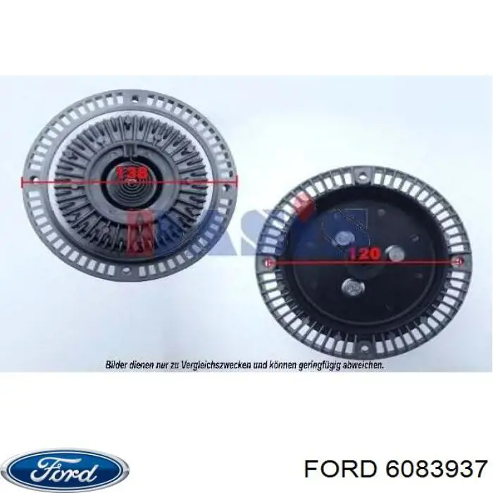 Вискомуфта вентилятора 6083937 Ford