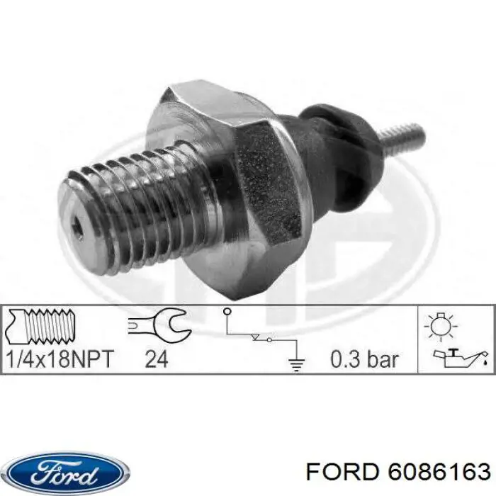 6086163 Ford датчик давления масла