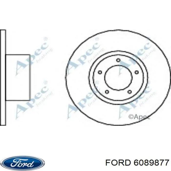 6089877 Ford диск тормозной передний