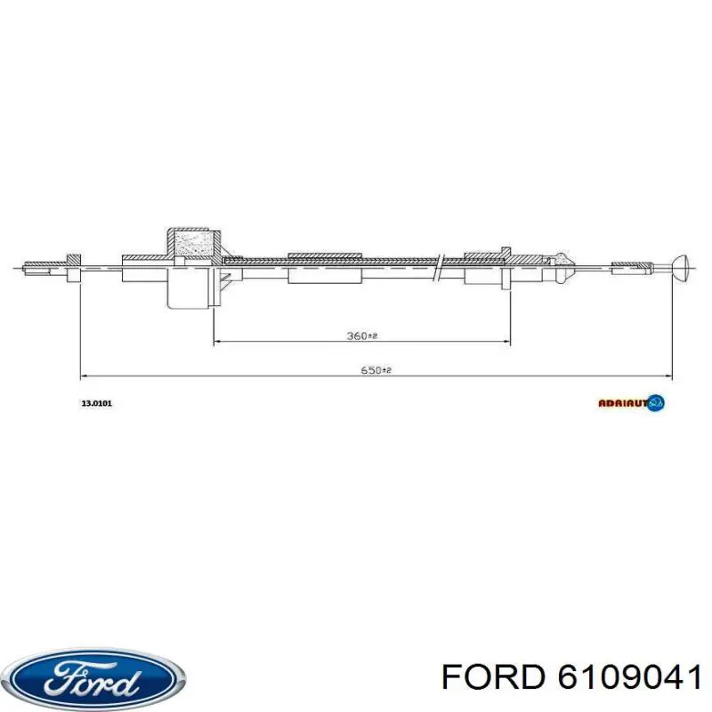 Трос сцепления Ford 6109041 цена, от 5.10 USD