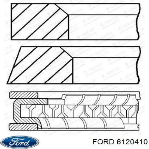 Передние тормозные диски 6120410 Ford