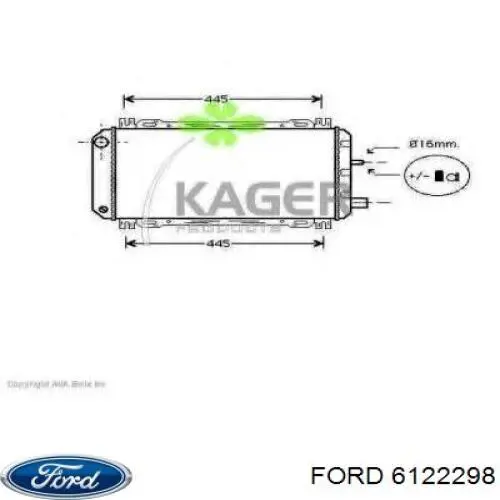 Радиатор охлаждения двигателя Ford 6122298 цена, от 230.67 USD