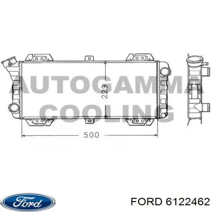 Радиатор 6122462 Ford