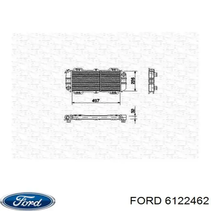 Купить 6122462 Ford Радиатор водяной
