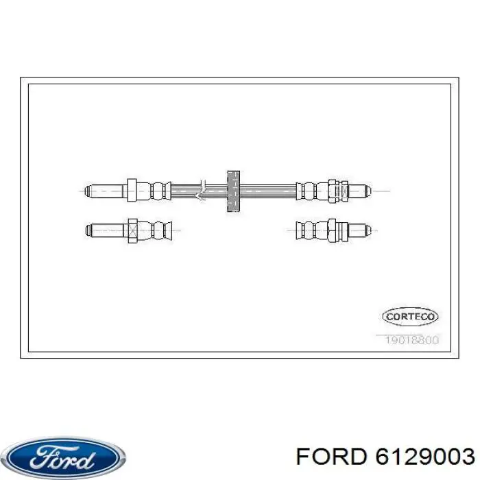 Шланг тормозной задний левый 6129003 Ford