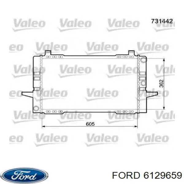 Радиатор охлаждения двигателя Ford 6129659 цена, от 333.83 USD