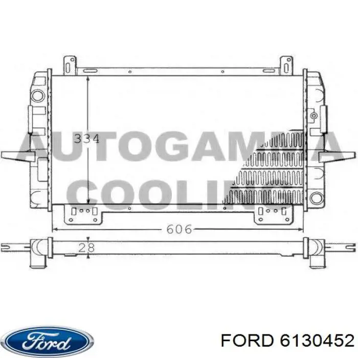 Купить 6130452 Ford Радиатор водяной