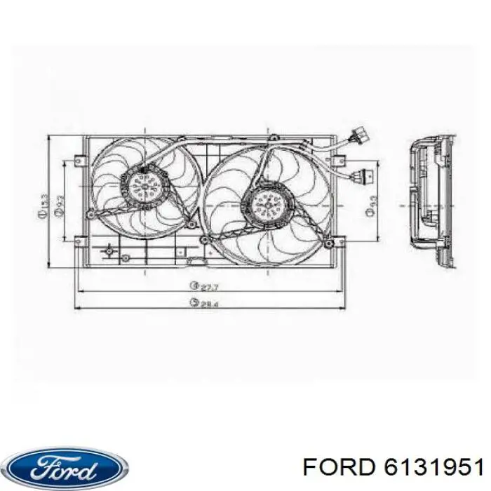 6131951 Ford фара правая